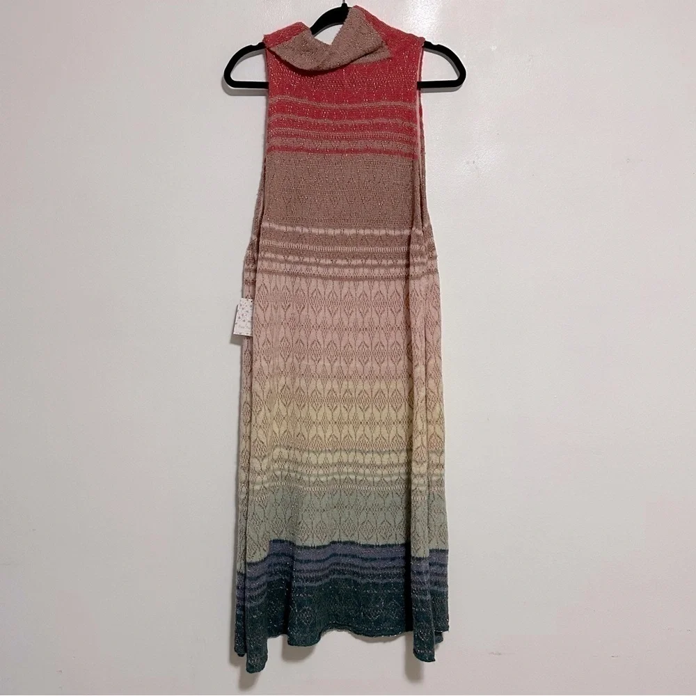 Free People Rainbow Ombre Knit Tunic Sweater